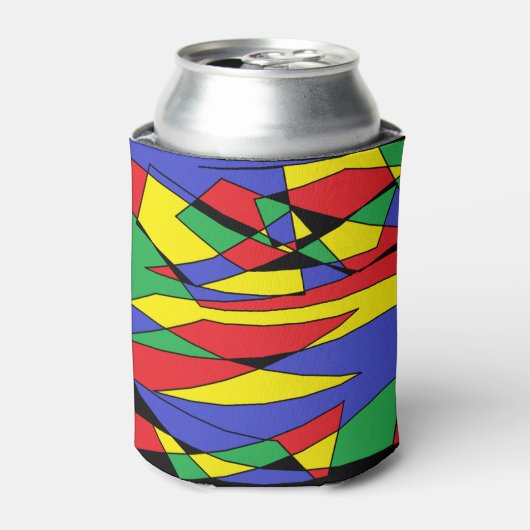 Abstracte kleur Koelbox Blikjeskoeler (Blikje Voorkant)