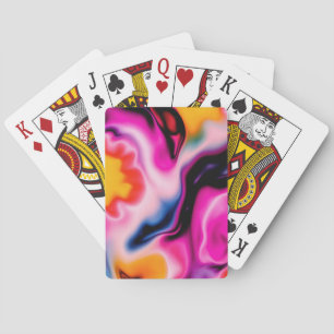 Abstracte Kleur Kolk Levendig Pokerkaarten
