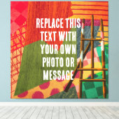 Abstracte Kleur Kunst Canvas Afdruk (Insitu (Houten vloer))