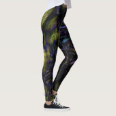 Abstracte Kleur Marmeren Werveltje Modern Art Cool Leggings (Rechts)