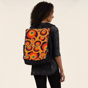 Abstracte Kleur Ovalen Rugzak – Modern Geometrisch Rugtassen