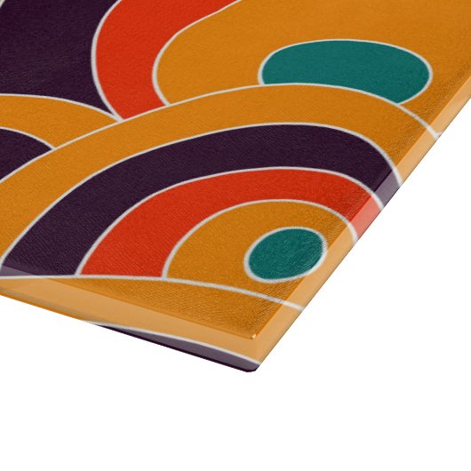 Abstracte Kleur Ovalen Snijplank – Modern Decor (Hoek)