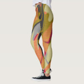 abstracte kleur spettert waterkleuren leggings (Links)