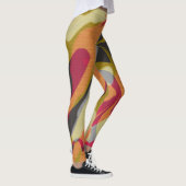 abstracte kleur spettert waterkleuren leggings (Rechts)
