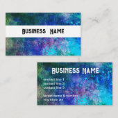 abstracte kleur splatter paarse turquoise custom visitekaartje (Voorkant / Achterkant)