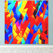 Abstracte kleur symfonie canvas afdruk (Insitu (Houten vloer))