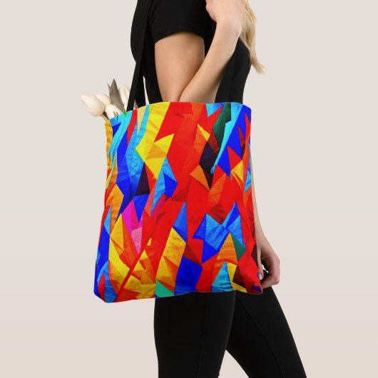 Abstracte kleur symfonie tote bag (Dichtbij)