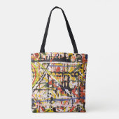 Abstracte kleur tote bag (Achterkant)