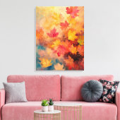 Abstracte kleur van Japans Herfst Fine Art Canvas Afdruk (Insitu (Woonkamer))