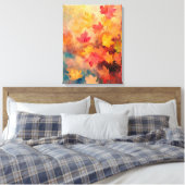 Abstracte kleur van Japans Herfst Fine Art Canvas Afdruk (Insitu (Slaapkamer))