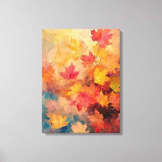 Abstracte kleur van Japans Herfst Fine Art Canvas Afdruk (Voorkant)