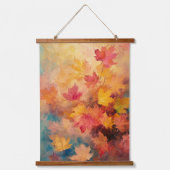 Abstracte kleur van Japans Herfst Fine Art Hangend Wandkleed (Voorkant)