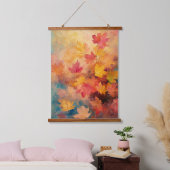 Abstracte kleur van Japans Herfst Fine Art Hangend Wandkleed (Slaapkamer)