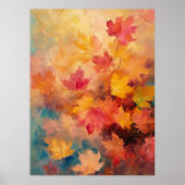 Abstracte kleur van Japans Herfst Fine Art Poster (Voorkant)