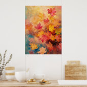 Abstracte kleur van Japans Herfst Fine Art Poster (Keuken)