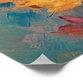 Abstracte kleur van Japans Herfst Fine Art Poster (Hoek)