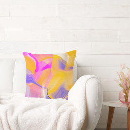 Abstracte kleur vrije verf kussen