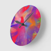 Abstracte kleur vrije verf ronde klok (Hoek)
