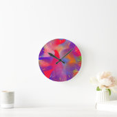 Abstracte kleur vrije verf ronde klok (Huis)