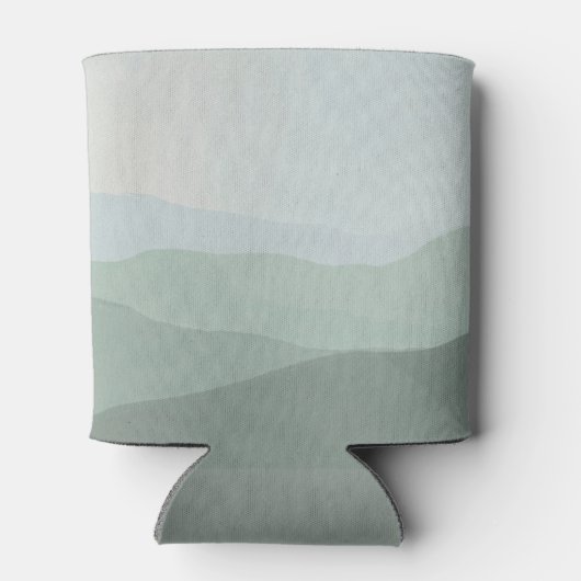 Abstracte Kleur Wave Sage Groene Huwelijksgunsten Blikjeskoeler (Achterkant)