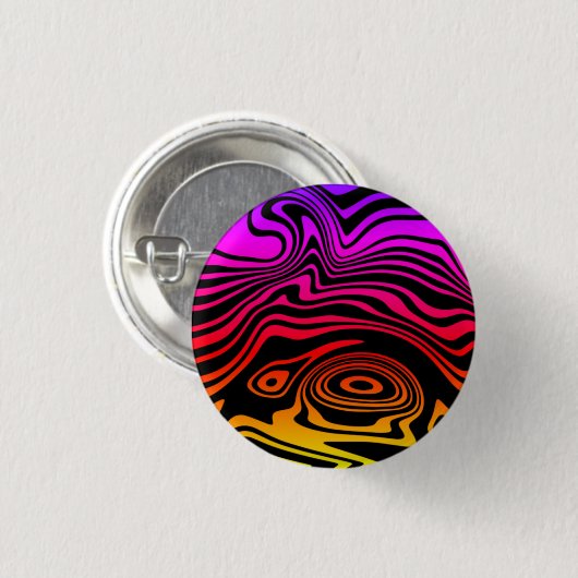 Abstracte kleur Wavy gestipte Button (Voorkant /achterkant)