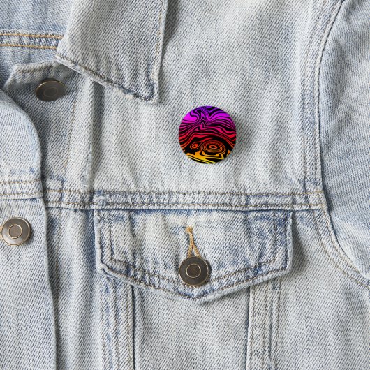 Abstracte kleur Wavy gestipte Button (In situ)
