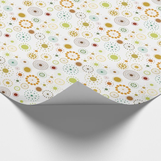 Abstracte kleurcirkels en sterren cadeaupapier (Hoek)