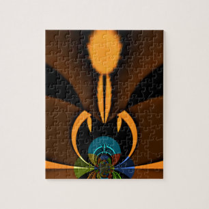 Abstracte Kleurcontrast Kunstprint Legpuzzel