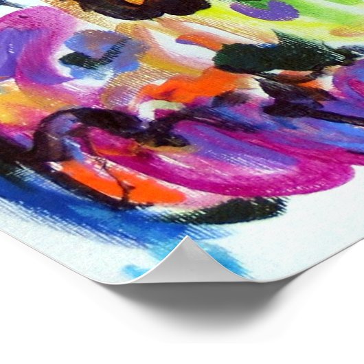 Abstracte kleurdraal poster (Hoek)