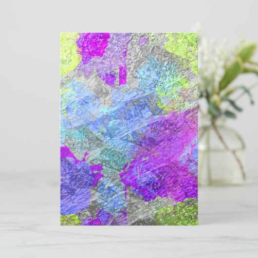 Abstracte kleuren 2 bedankkaart (Staand voorkant)