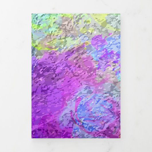 Abstracte kleuren 2 drieluik wenskaart (Cover)