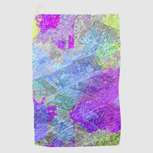 Abstracte kleuren 2 golfhanddoek (Voorkant)