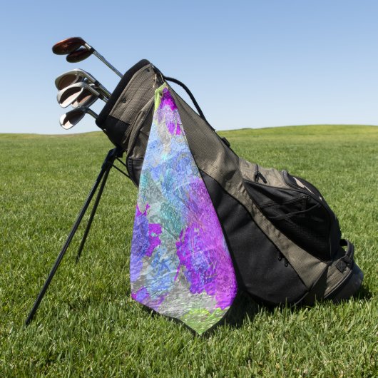 Abstracte kleuren 2 golfhanddoek (Groen)