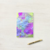 Abstracte kleuren 2 post-it® notes (Op bureau)