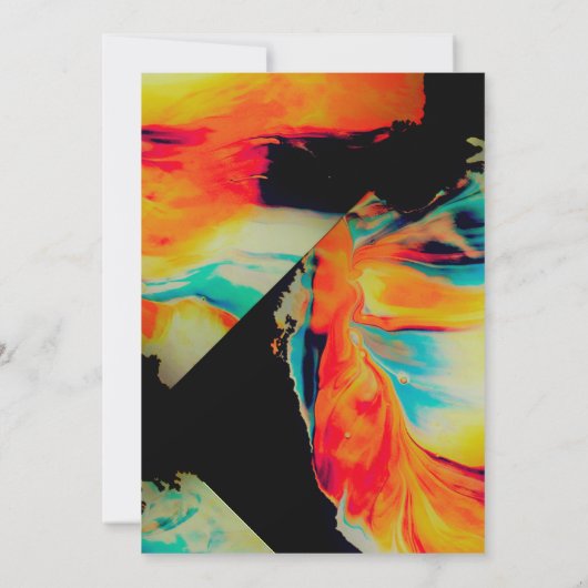 Abstracte kleuren bedankkaart (Achterkant)