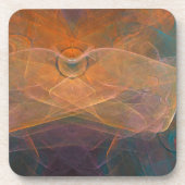 Abstracte kleuren bier onderzetter (Voorkant)