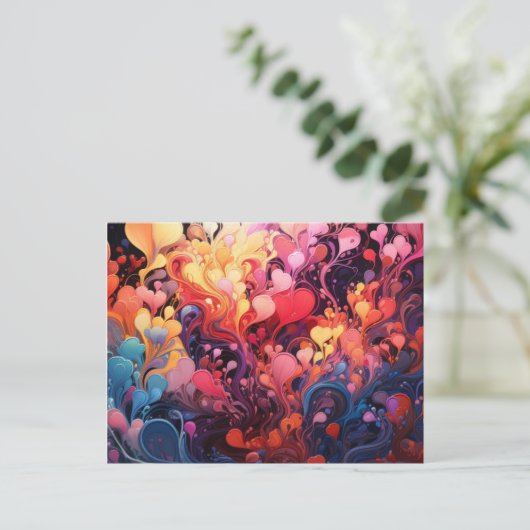 Abstracte Kleuren Briefkaarten (Staand voorkant)