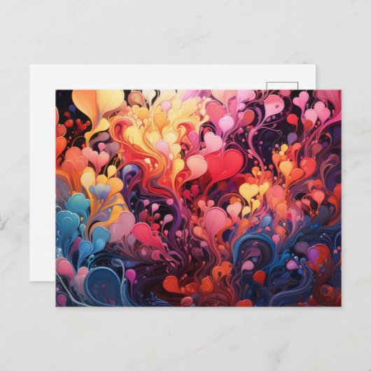 Abstracte Kleuren Briefkaarten (Voorkant / Achterkant)