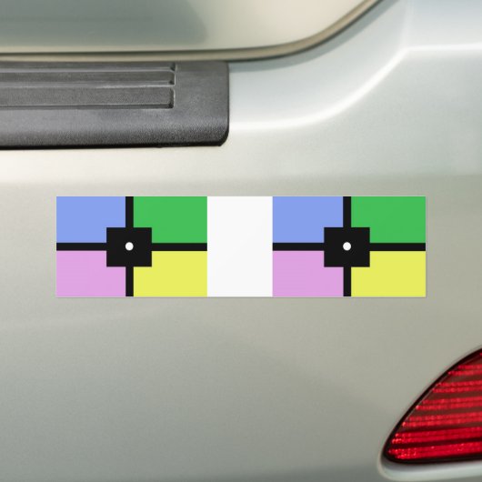 Abstracte kleuren bumpersticker (Op auto)