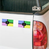 Abstracte kleuren bumpersticker (Op Truck)