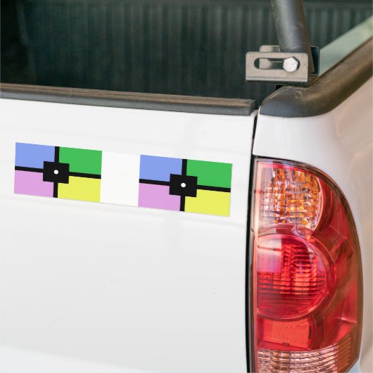 Abstracte kleuren bumpersticker (Op Truck)