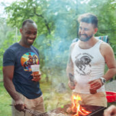 Abstracte Kleuren Cowboy en Paard T-shirt