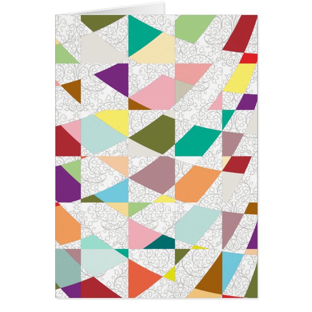 Abstracte kleuren Damask (Voorkant)