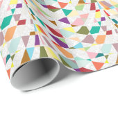 Abstracte kleuren Damask Cadeaupapier (Rol Hoek)