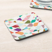 Abstracte kleuren Damask Drankjes Onderzetter (Linkerzijde)