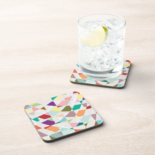 Abstracte kleuren Damask Drankjes Onderzetter (Rechterzijde)