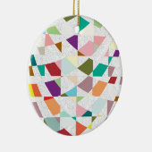 Abstracte kleuren Damask Keramisch Ornament (Rechts)