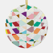 Abstracte kleuren Damask Keramisch Ornament (Voorkant)