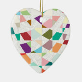 Abstracte kleuren Damask Keramisch Ornament (Rechts)