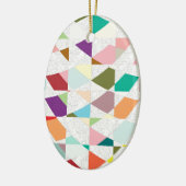 Abstracte kleuren Damask Keramisch Ornament (Links)